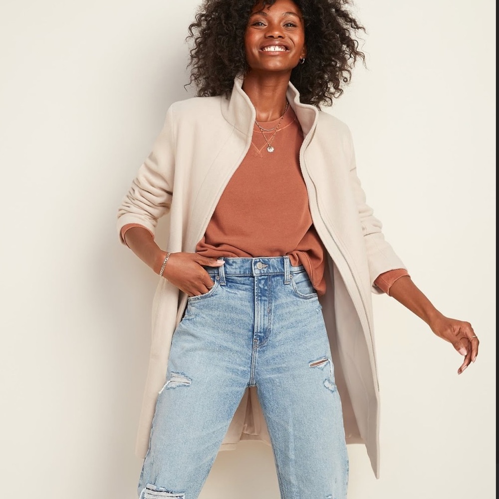 Old Navy Soft Brushed Funnel Neck Coat